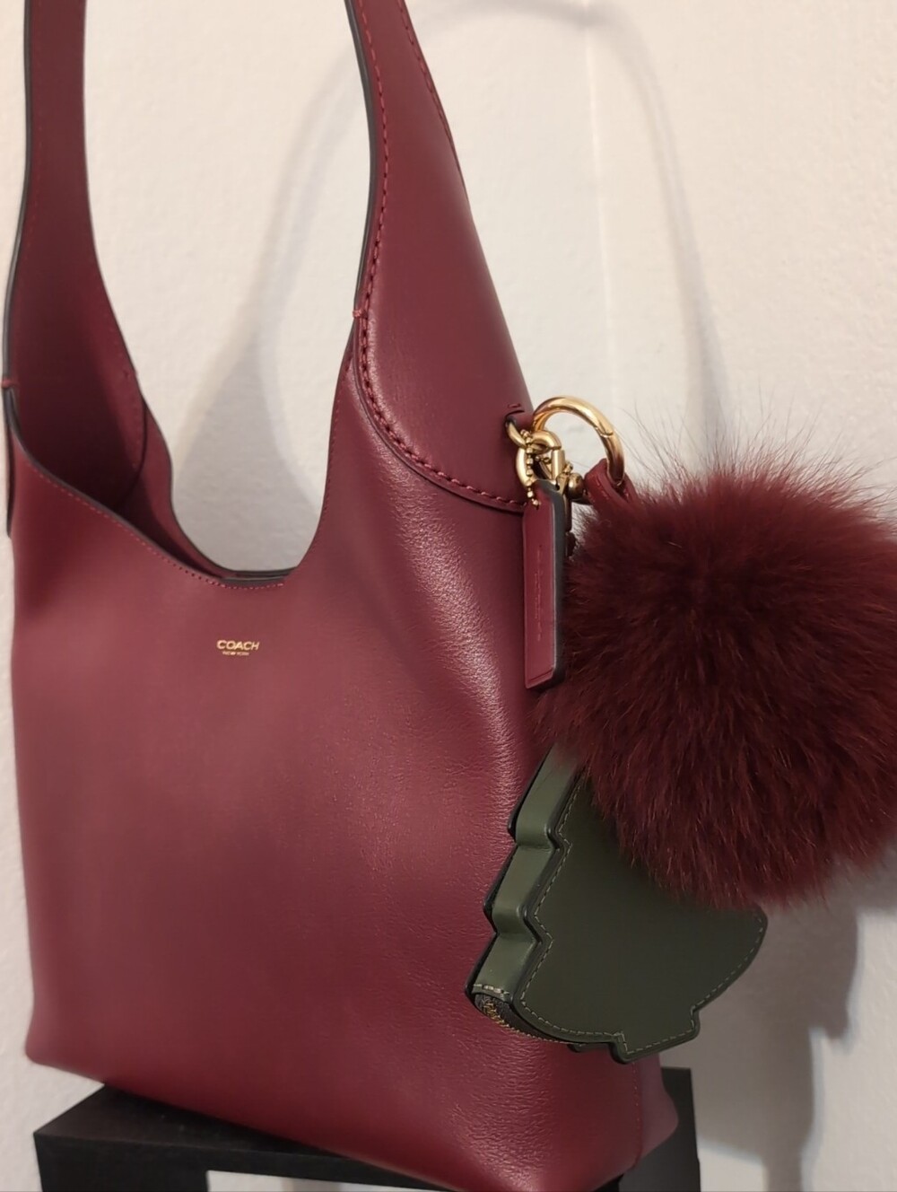 Coach Brooklyn Shoulder Bag Dark Ruby